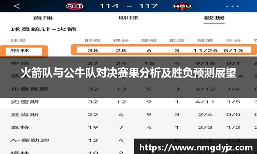 火箭队与公牛队对决赛果分析及胜负预测展望